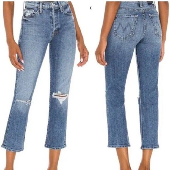 Mother Superior The TomCat Seriously Truce Distressed Straight Jeans Button Fly - Picture 5 of 13